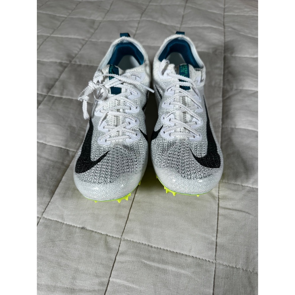 Nike Air Zoom Maxfly 2 Track Spikes Mens 8.5 White Black FZ9662-100 Excellent - Picture 4 of 7